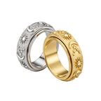 Star & Moon Spinner Ring
