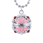 Luxury Golden Aromatherapy Necklaces Wonderful Oil Painting Open Locket Aroma Diffuser Necklace Essential Oils Perfume Necklace