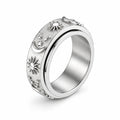 Star & Moon Spinner Ring