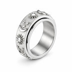 Star & Moon Spinner Ring