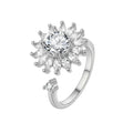 Zircon Flower Ring