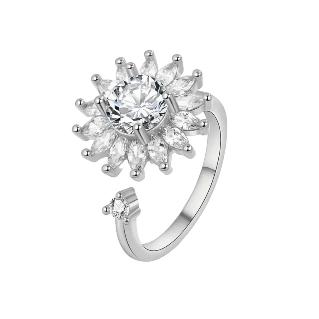 Zircon Flower Ring